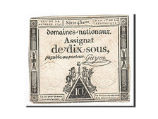 Banknote, France, 10 Sous, 1792, Guyon, 1792-10-24, VF(30-35), KM:A64a