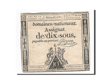 Banknote, France, 10 Sous, 1792, Guyon, 1792-10-24, VF(20-25), KM:A64a