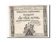Banconote, Francia, 10 Sous, 1792, Guyon, 1792-10-24, MB+, KM:A64a, Lafaurie:159