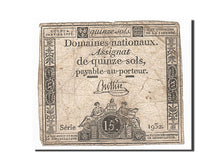 Billet, France, 15 Sols, 1792, 1792-01-04, Buttin, TB, KM:A54, Lafaurie:149