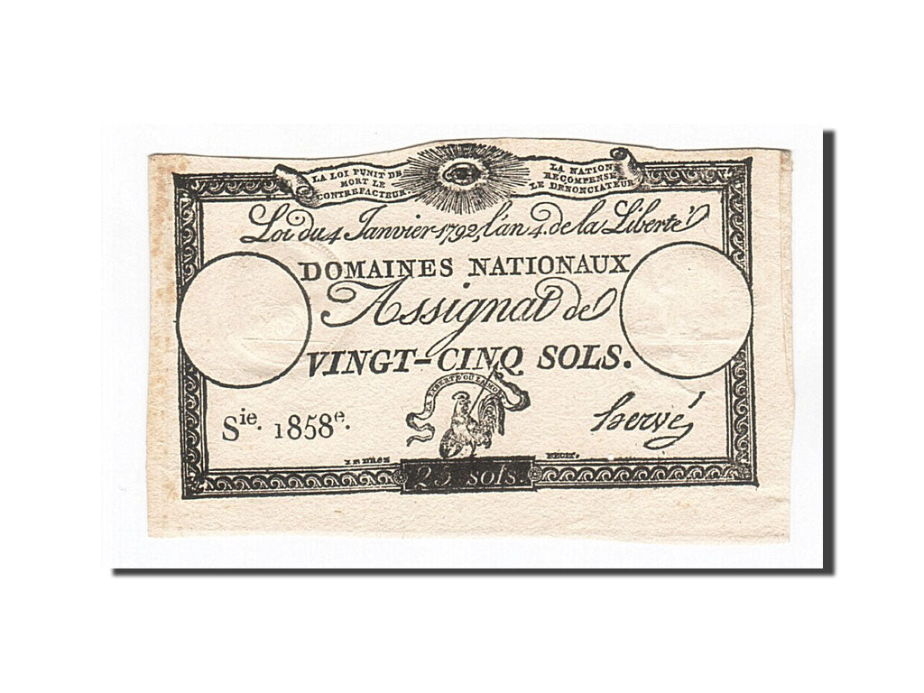 Francia, 25 Sols, 1792, Hervé, KM:A55, 1792-01-04, BB, Lafaurie:150