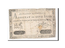 Francia, 5 Livres, 1792, Corset, KM:A60, 1792-06-27, BC, Lafaurie:155