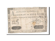Francia, 5 Livres, 1792, Corset, KM:A60, 1792-06-27, MB, Lafaurie:155