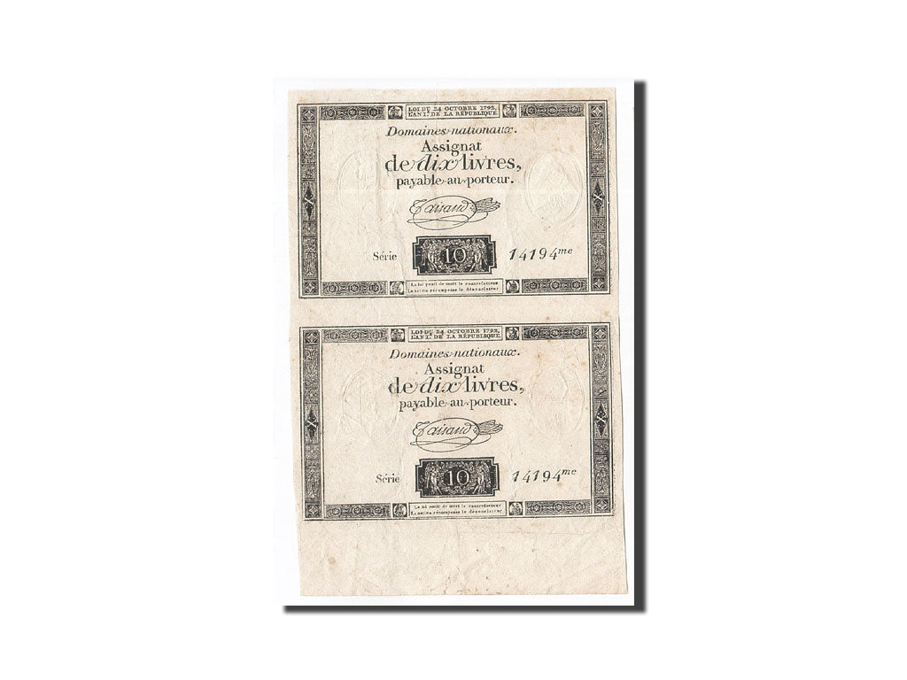 Francia, 10 Livres, 1792, Taisaud, KM:A66b, 1792-10-24, BB, Lafaurie:161b