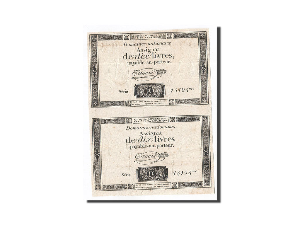 France, 10 Livres, 1792, 1792-10-24, Taisaud, KM:A66b, TB+, Lafaurie:161b