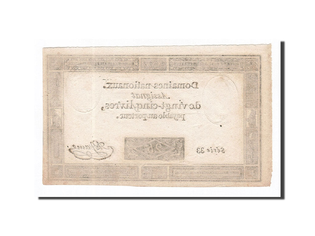 France, 25 Livres, FAUX, 1793-06-06, A.Jame, KM:A71, TTB, Lafaurie:168