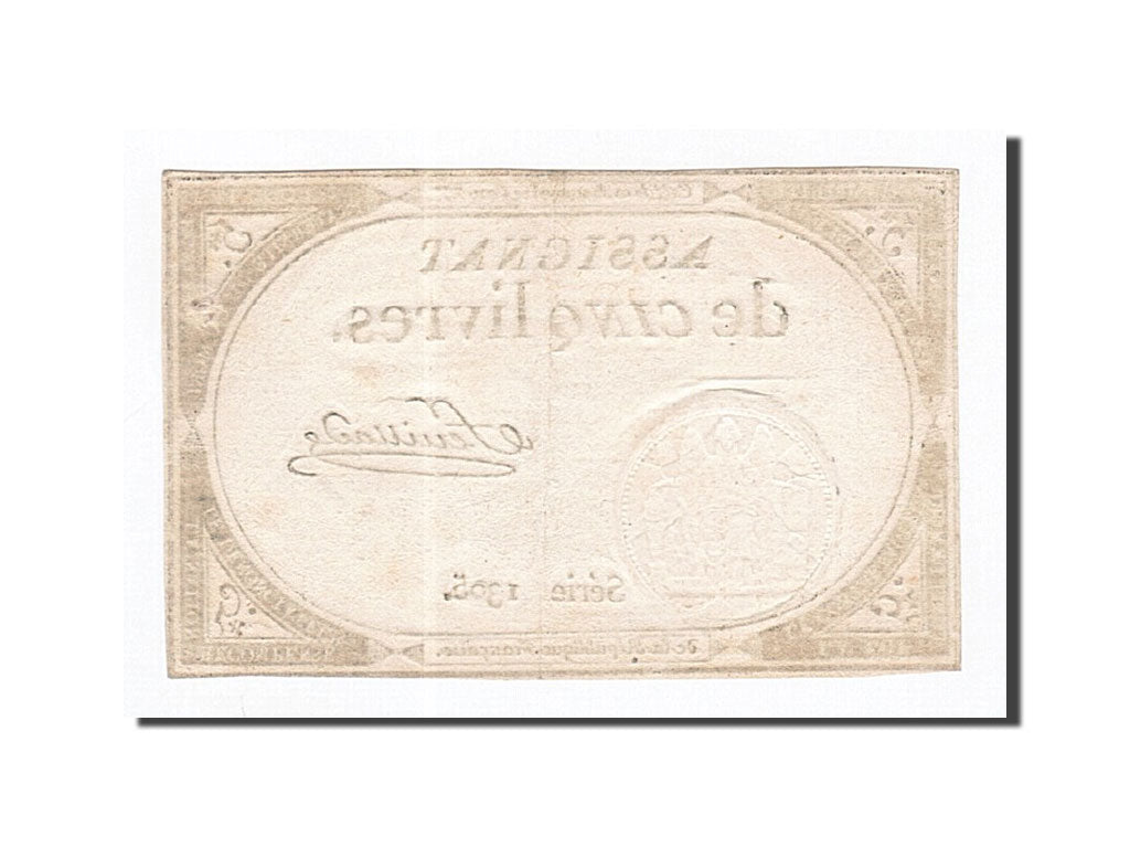France, 5 Livres, 1793, Feuillade, KM:A76, 1793-10-31, AU(55-58), Lafaurie:171