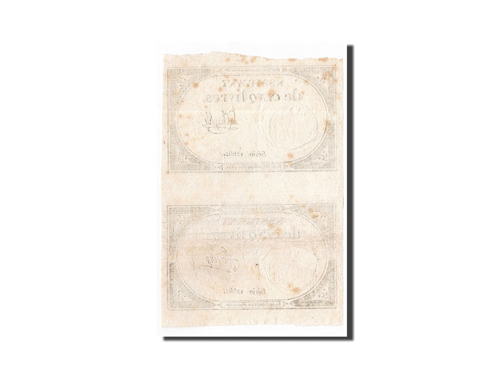 Biljet, Frankrijk, 5 Livres, 1793, 1793-10-31, TTB, KM:A76, Lafaurie:171