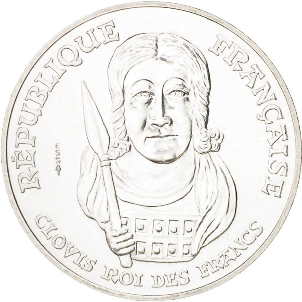 France, 100 Francs Clovis, 1996, Pattern, MS(65-70), Silver, Gadoury:953