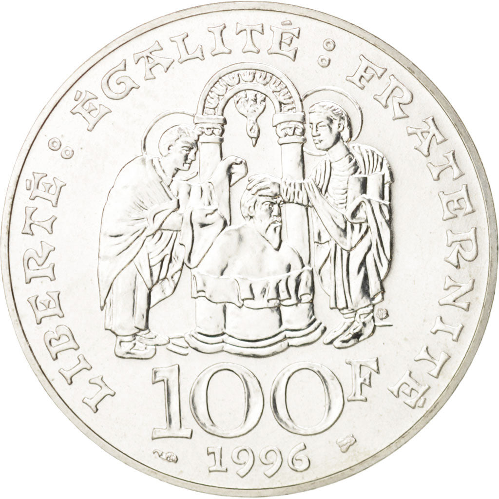 France, 100 Francs Clovis, 1996, Pattern, MS(65-70), Silver, Gadoury:953