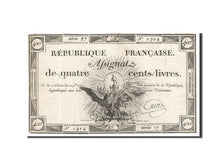 Billete, Francia, 400 Livres, 1792, 1792-11-21, MBC+, KM:A73, Lafaurie:163