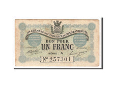Algeria, Constantine, 1 Franc, 1915-05-01, EF(40-45), Pirot 140-2