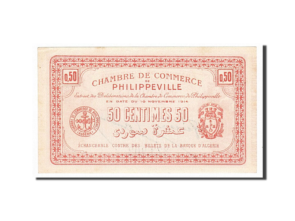 Billete, 50 Centimes, 1914, Algeria, 1914-11-10, SC