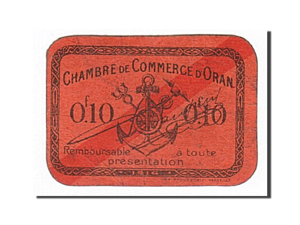 Banknote, Algeria, 10 Centimes, 1916, EF(40-45)