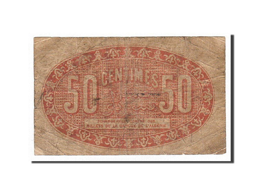 Banknote, Algeria, 50 Centimes, 1923, 1923-01-31, F(12-15)
