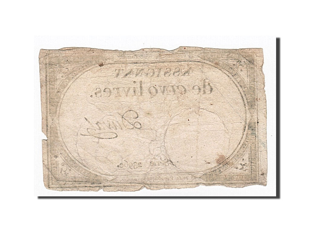 Billete, Francia, 5 Livres, 1793, Duval, 1793-10-31, BC, KM:A76, Lafaurie:171