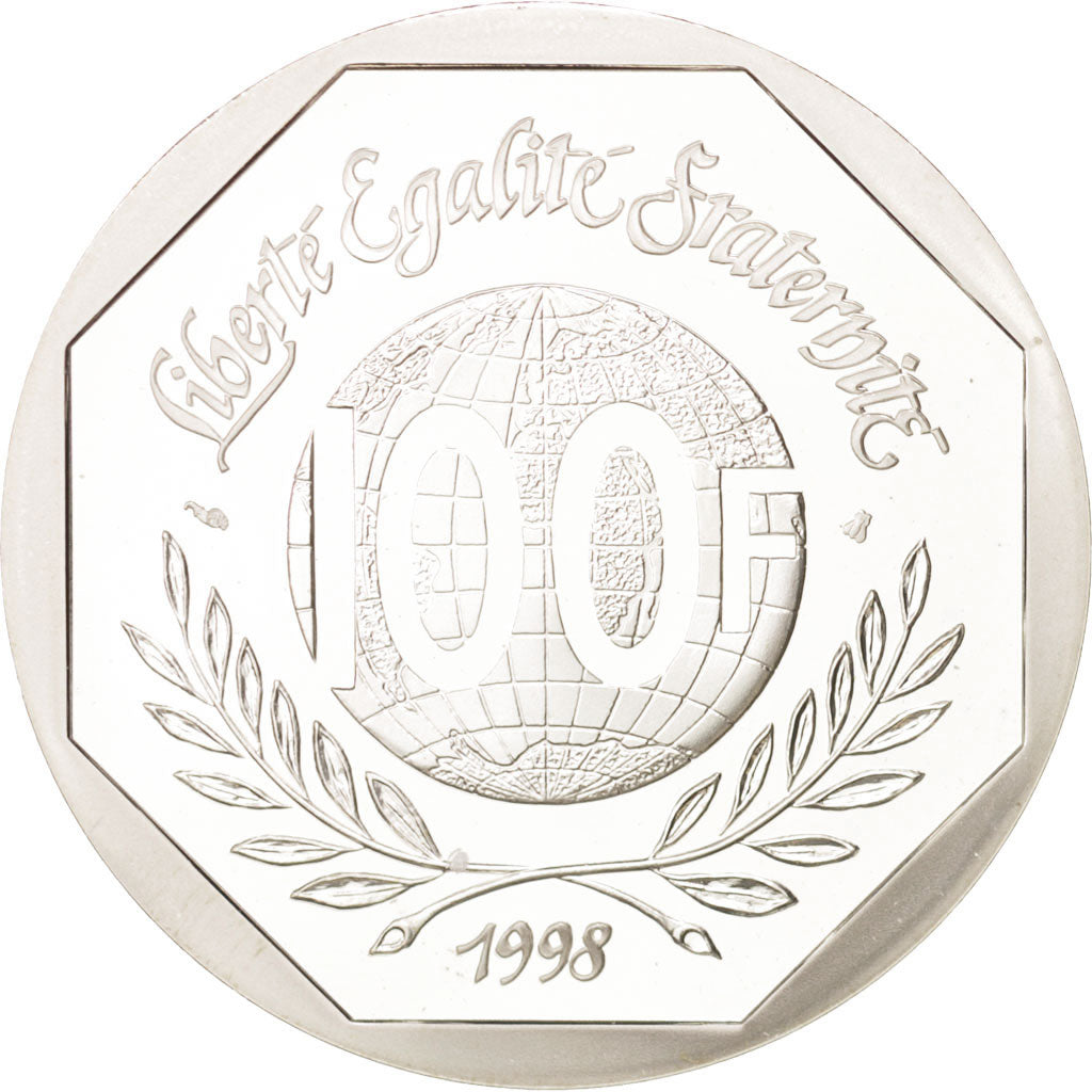 France, 100 Francs René Cassin, 1998, Paris, MS(65-70), Silver, KM:1397