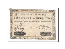 Frankreich, 5 Livres, Corset, KM:A49, 1791-09-28, S, Lafaurie:144