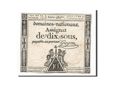 Geldschein, Frankreich, 10 Sous, 1792, Guyon, 1792-10-24, S+, KM:A64a