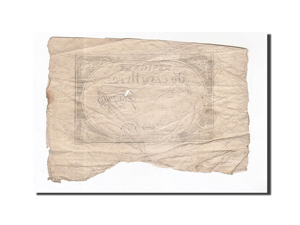 Banconote, Francia, 5 Livres, 1793, Gourgaud, 1793-10-31, MB+, KM:A76