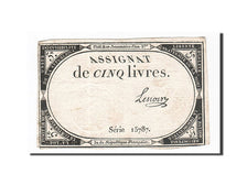France, 5 Livres, 1793, Lenoir, KM:A76, 1793-10-31, AU(50-53), Lafaurie:171