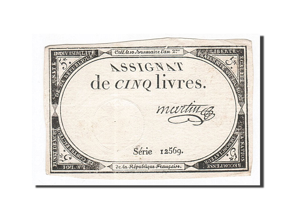 France, 5 Livres, 1793, 1793-10-31, Martin, KM:A76, SUP, Lafaurie:171