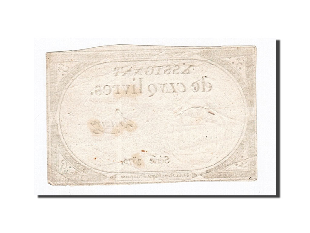 Frankreich, 5 Livres, 1793, Lenoir, KM:A76, 1793-10-31, SS, Lafaurie:171