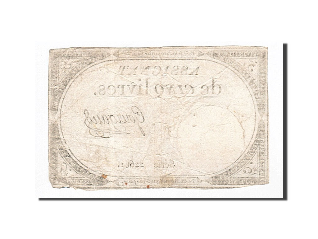 Francia, 5 Livres, 1793, Gourgaud, KM:A76, 1793-10-31, MB, Lafaurie:171