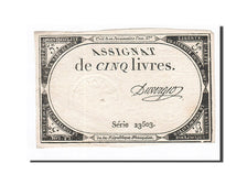 France, 5 Livres, 1793, Duverger, KM:A76, 1793-10-31, AU(50-53), Lafaurie:171