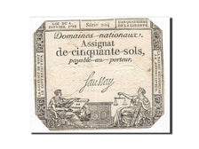 France, 50 Sols, 1792, 1792-01-04, Saussay, KM:A56, TTB, Lafaurie:151