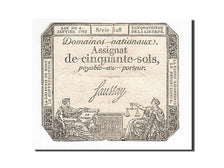 France, 50 Sols, 1792, 1792-01-04, Saussay, KM:A56, TB+, Lafaurie:151