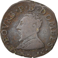 Francia, DOMBES, Double Tournois, 1584, MB+, Rame, Boudeau:1065
