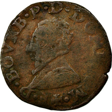 Münze, Frankreich, DOMBES, Double Tournois, 1585, S, Kupfer, Boudeau:1065