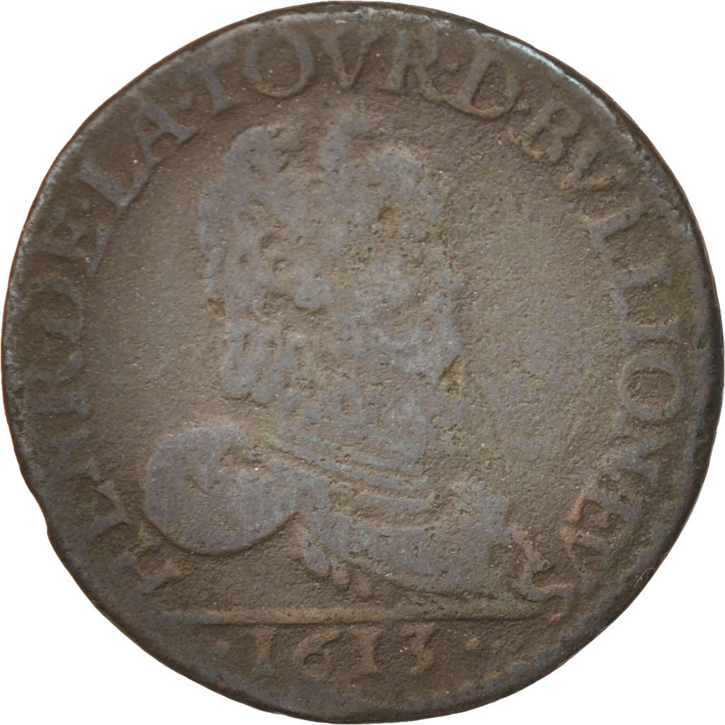 Munten, Frankrijk, BOUILLON & SEDAN, Double Liard, 1613, FR, Koper, Boudeau:1843