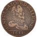 France, BOUILLON & SEDAN, Double Liard, 1614, VF(20-25), Copper, Boudeau:1844