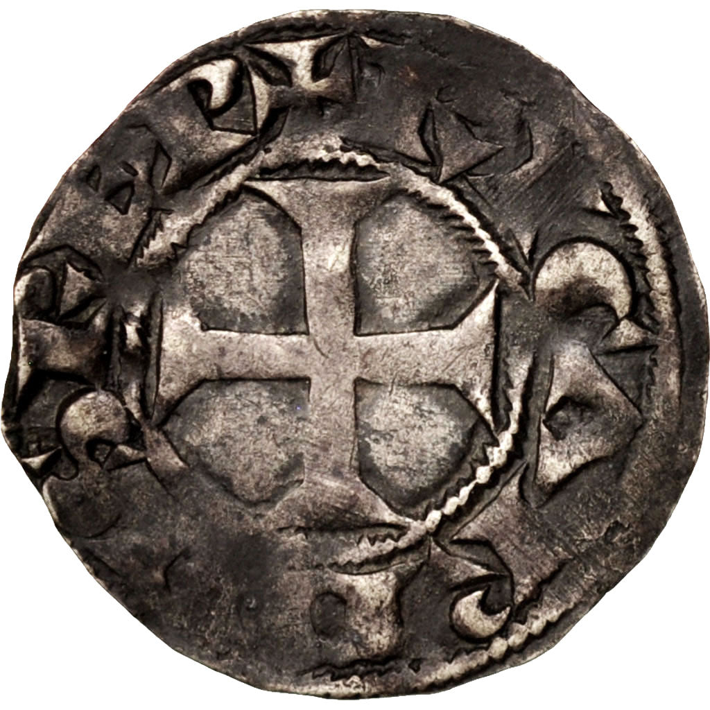 France, Poitou, Richard Coeur De Lion, Denarius, VF(30-35), Silver, Boudeau:424
