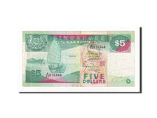 Billet, Singapour, 5 Dollars, 1984-89, 1989, KM:19, TB+