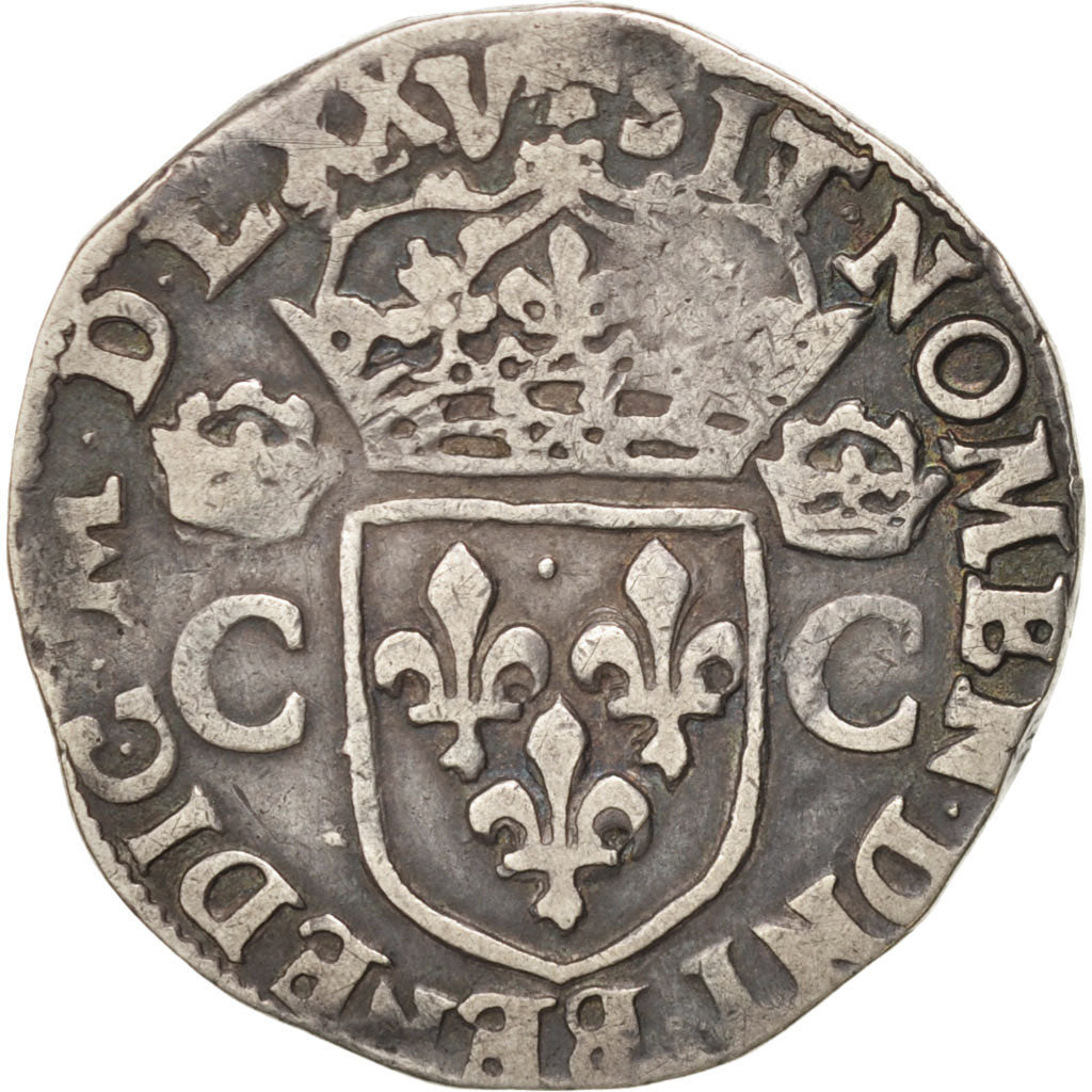 France, Charles IX, Teston, 1575, Rennes, VF(20-25), Silver, Sombart:4602