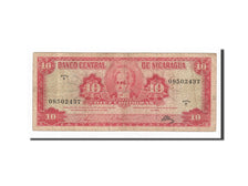 Nicaragua, 10 Cordobas, 1968-5-25 DECRET, KM:117a, 1968-05-25, MB