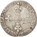 Francia, 1/4 Ecu, 1588, La Rochelle, MB+, Argento, Sombart:4662
