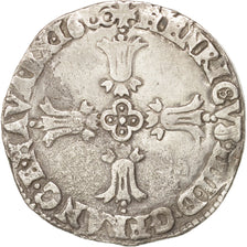 France, Henri IV, 1/4 Ecu, 1600, Bayonne, VF(30-35), Silver, Sombart:4686