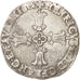 France, Henri IV, 1/4 Ecu, 1600, Bayonne, VF(30-35), Silver, Sombart:4686