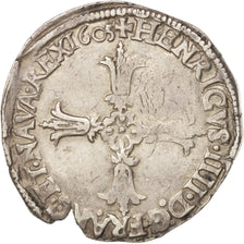 France, Henri IV, 1/4 Ecu, 1605, Nantes, VF(30-35), Silver, Sombart:4686