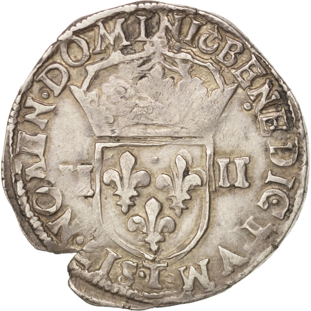 France, Henri IV, 1/4 Ecu, 1605, Nantes, VF(30-35), Silver, Sombart:4686