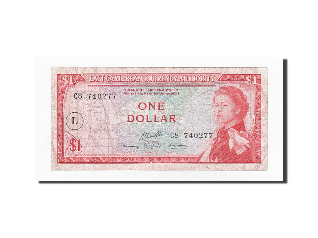 Banknote, East Caribbean States, 1 Dollar, 1965, KM:13l, VF(30-35)