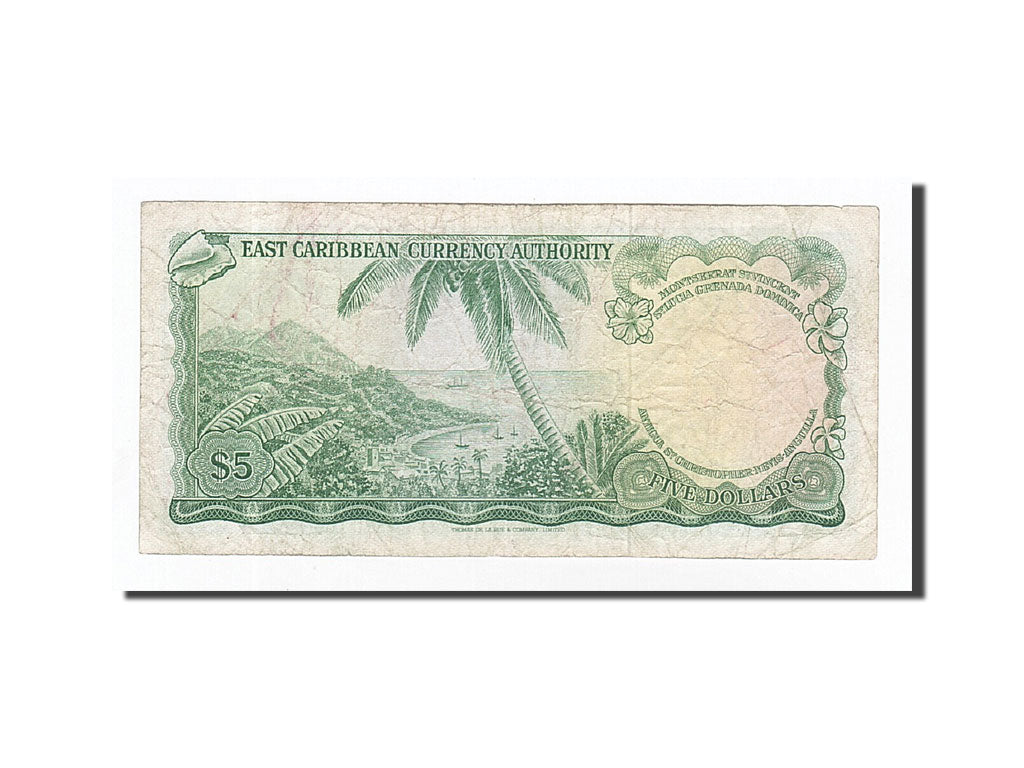 Banknote, East Caribbean States, 5 Dollars, 1965, KM:14h, VF(30-35)