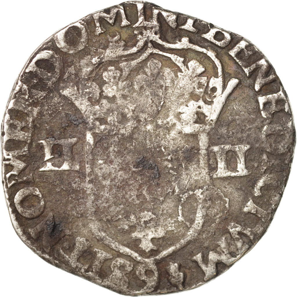 Frankreich, Henri IV, 1/4 Ecu, 1607, Rennes, F(12-15), Silver, Sombart:4686
