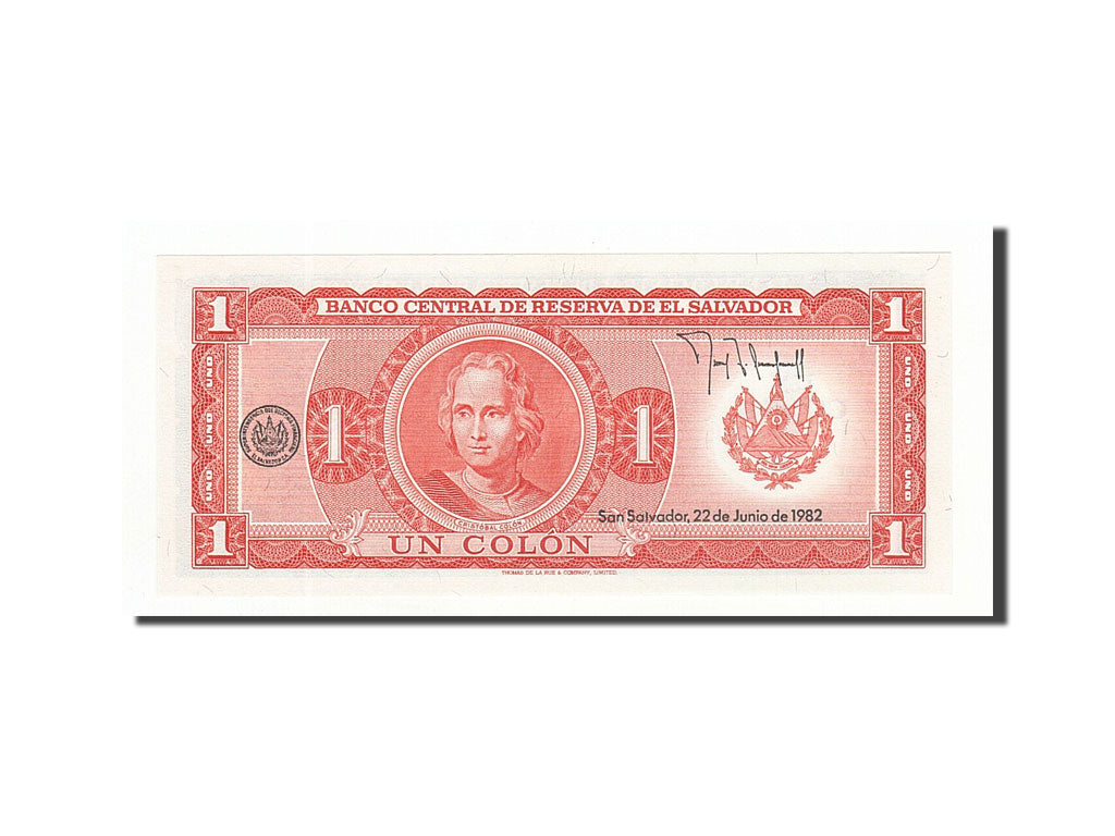 Banknote, El Salvador, 1 Colon, 1982-06-03, KM:133Aa, UNC(65-70)