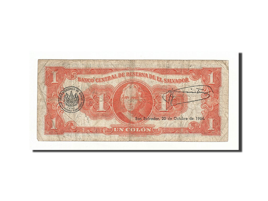 Banknote, El Salvador, 1 Colon, 1963-3-12, KM:100a, VF(20-25)
