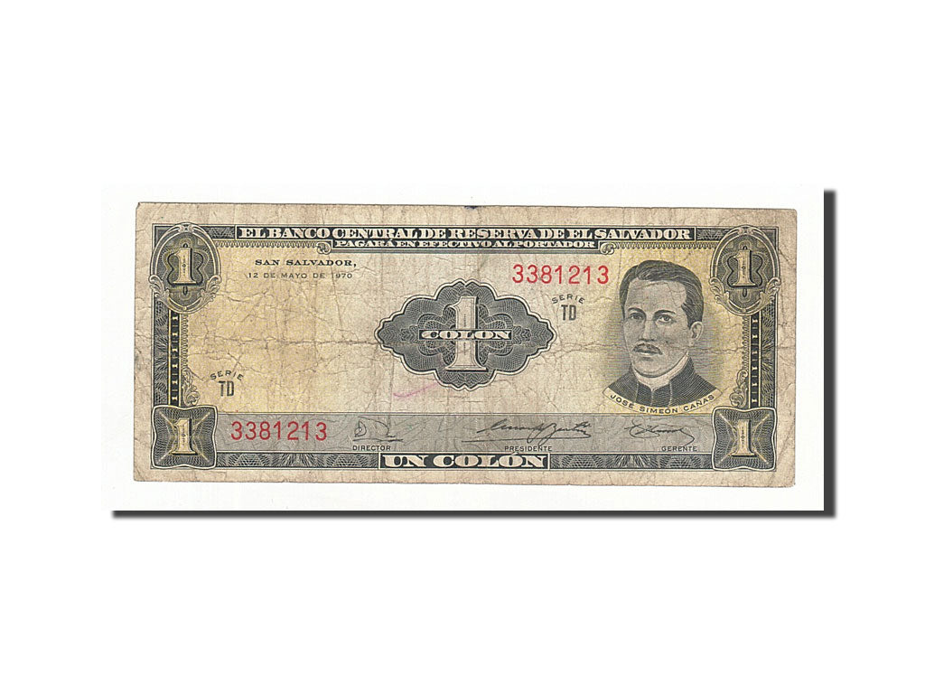 El Salvador, 1 Colon, 1970-05-12, KM:110b, TB